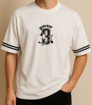 High-End Oversized Cotton Blend Graphic Tee
