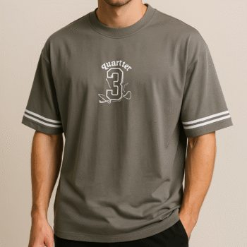 High-End Oversized Cotton Blend Graphic Tee