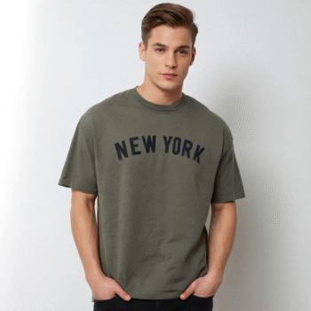 High-End Oversized Cotton Blend Graphic Tee