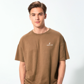 Luxury Oversized Cotton Blend Drop Shoulder T-Shirt