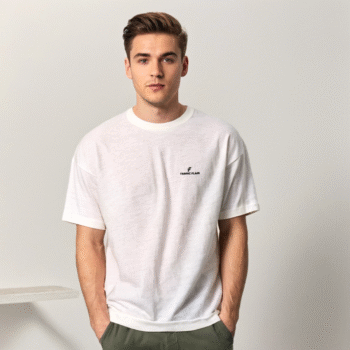 Luxury Oversized Cotton Blend Drop Shoulder T-Shirt