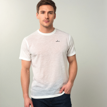 Men’s Premium Stretch Cotton Crew Neck T-Shirt (97% Cotton, 3% Spandex)