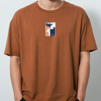 High-End Oversized Cotton Blend Graphic Tee
