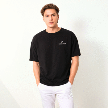 Luxury Oversized Cotton Blend Drop Shoulder T-Shirt
