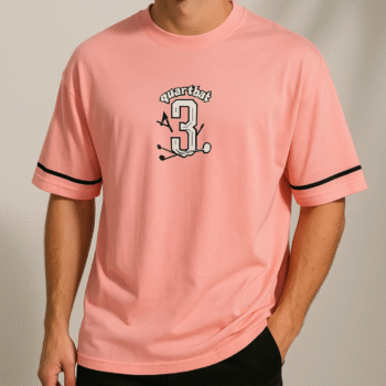 High-End Oversized Cotton Blend Graphic Tee