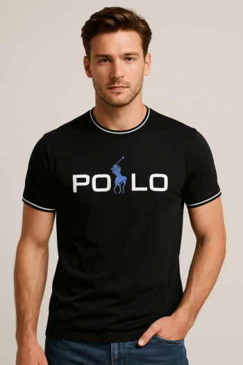 Men's Premium Round Neck Polo – 100% Cotton