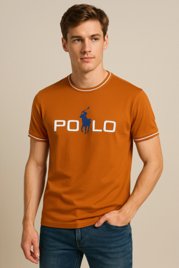 Men's Premium Round Neck Polo – 100% Cotton
